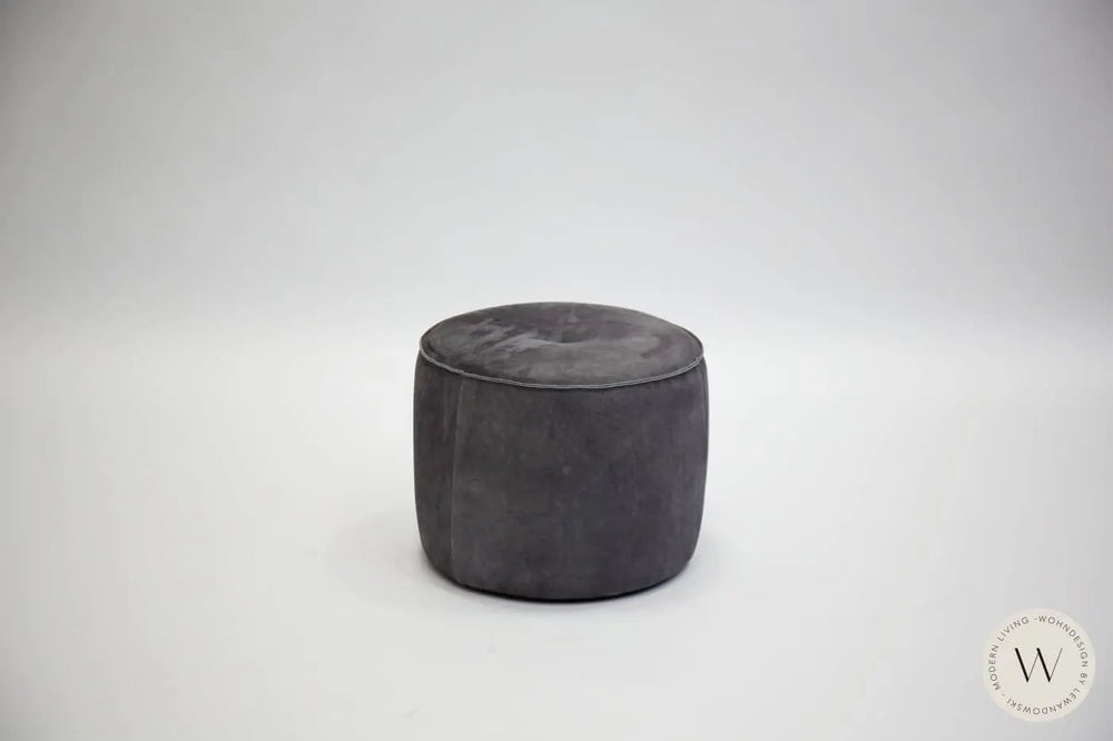 Sessel Blobb.De Luxe inkl. Hocker in Leder Crazy nubuk Bullfrog