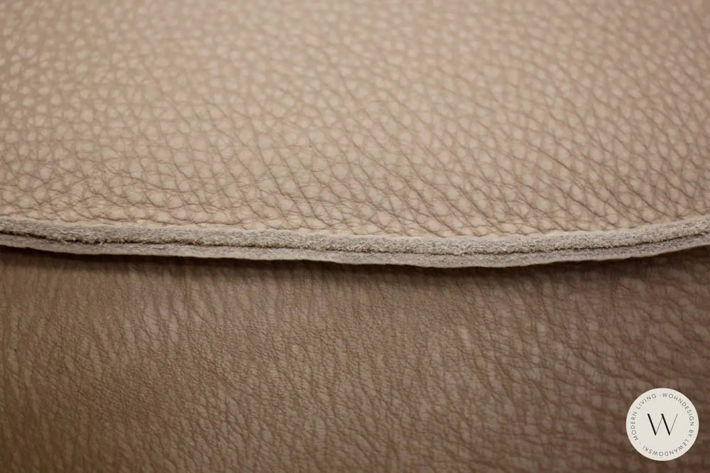 Sessel Blobb.De Luxe inkl. Hocker in Leder Rhino beigegrau Bullfrog