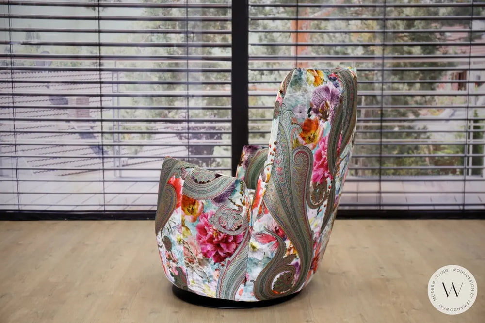 Sessel Blobb.De Luxe inkl. Hocker in Stoff Paisley Bullfrog