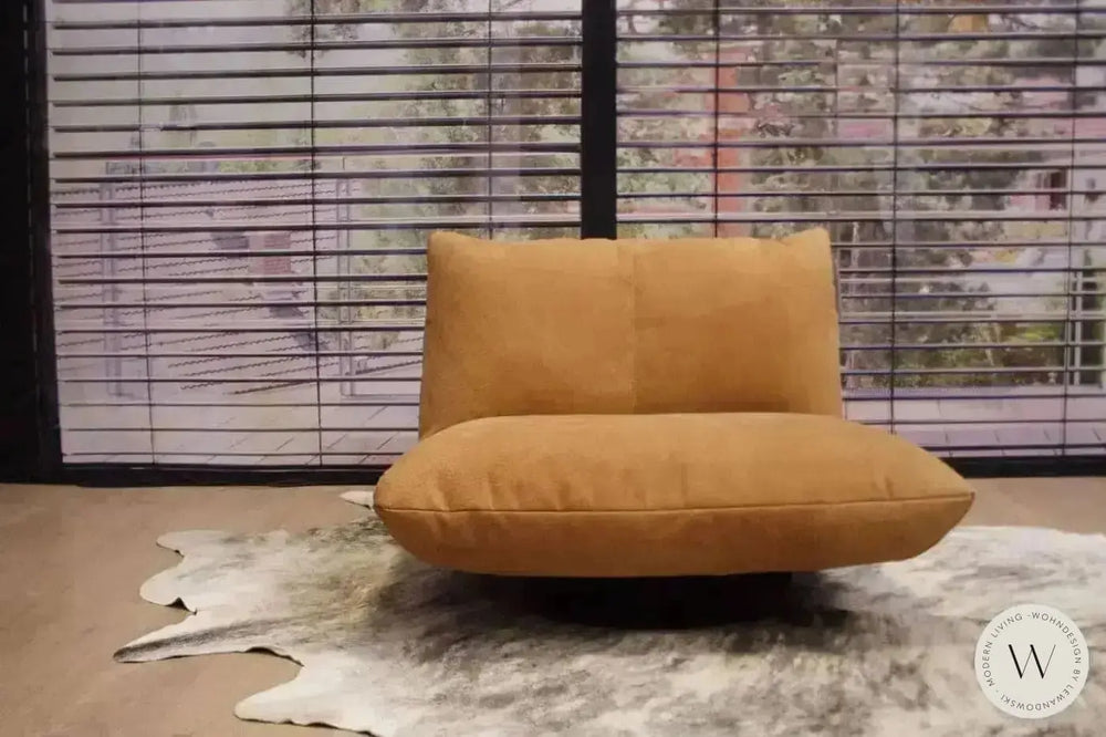 Sessel Modell Boogie schaukel,- u. drehbar Leder crazy nubuk Bullfrog