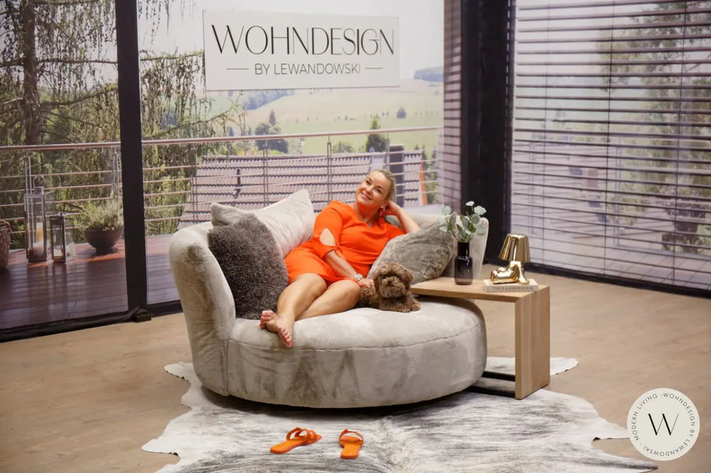 Sofa / Sitzinsel Modell Amie in Stoff Fuzzy Bullfrog