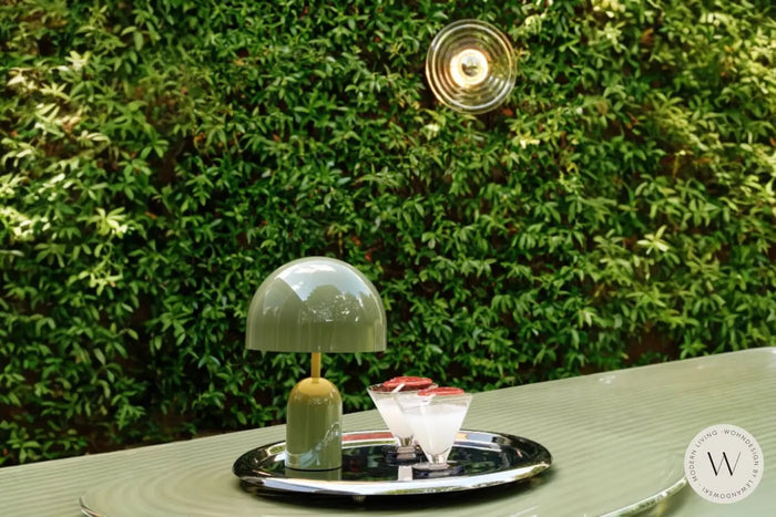 Tischleuchte BELL portable moss