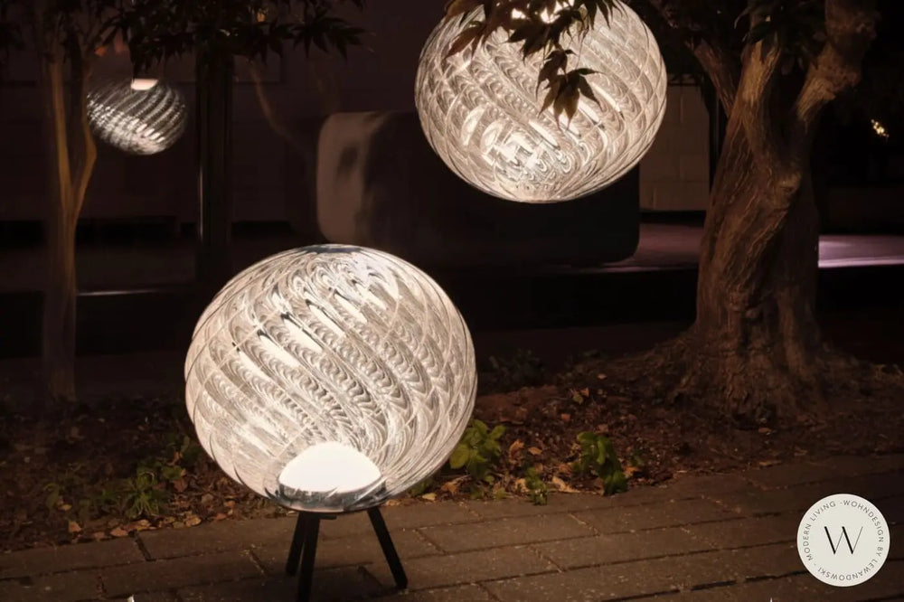 Whirl Large silber - tragbare Steh- & Hängeleuchte Tom Dixon