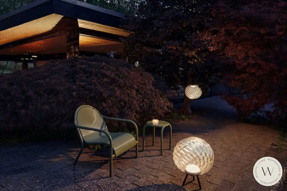 Whirl Large silber - tragbare Steh- & Hängeleuchte Tom Dixon