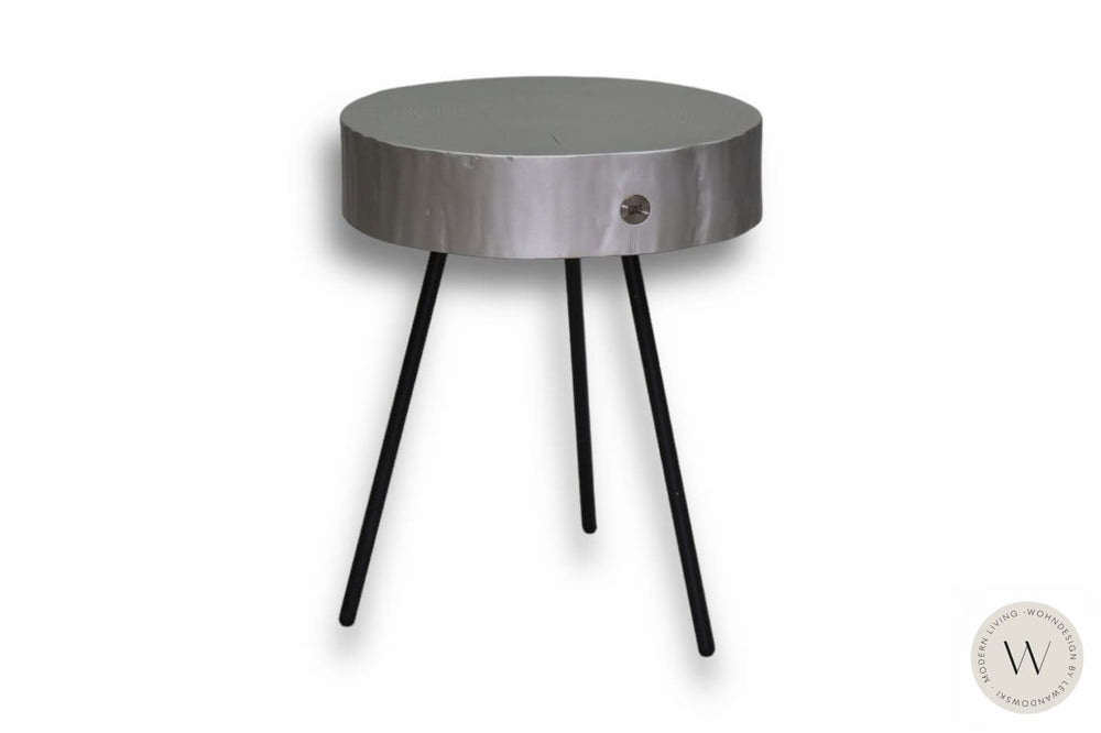 Beistelltisch Modell 8480 Esche silber lackiert Ronald Schmitt