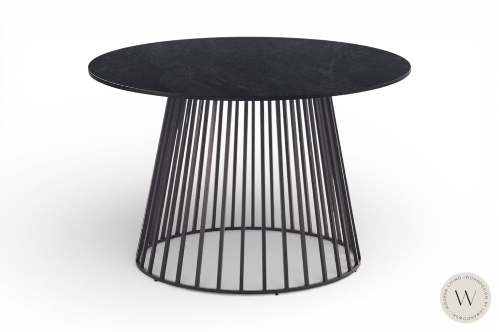 Beistelltisch Modell GRID Alu anthrazit HPL (Ø 45 cm) solpuri