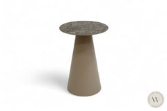 Beistelltisch Modell KONY in Champagne und Platte in Ceramic Emperador Couchtische / Beistelltische