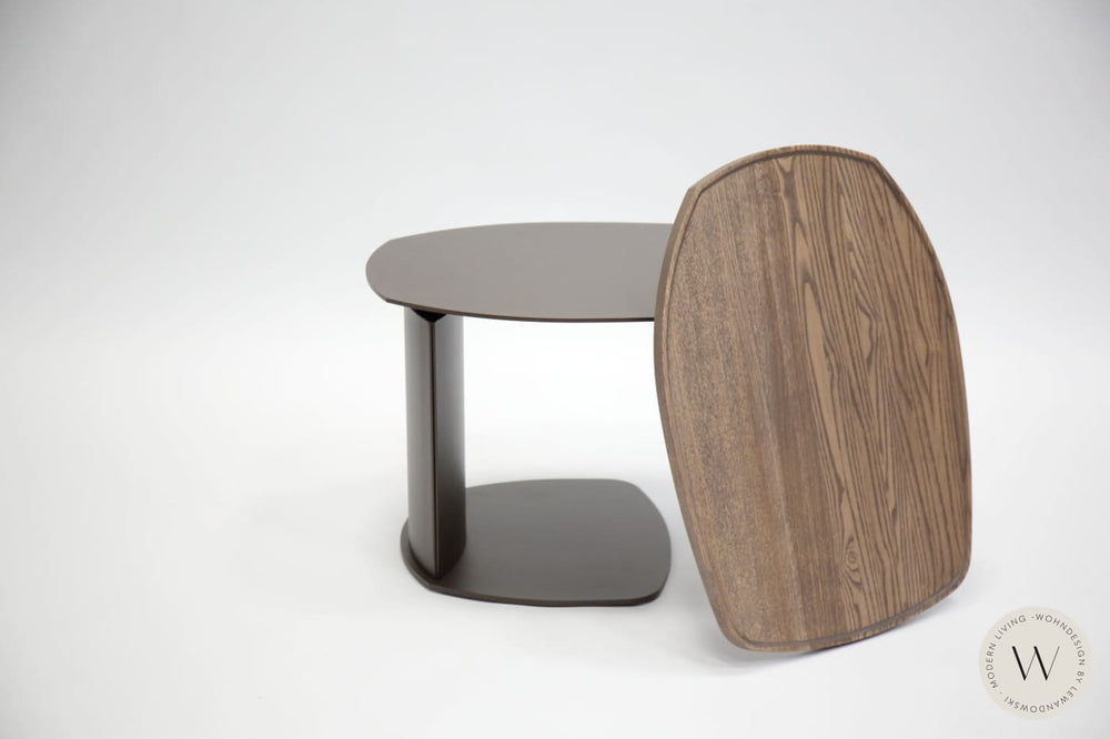 Beistelltisch Modell ZOOM in Bronze MT97 und Platte in PW96 Ozzio®Italia