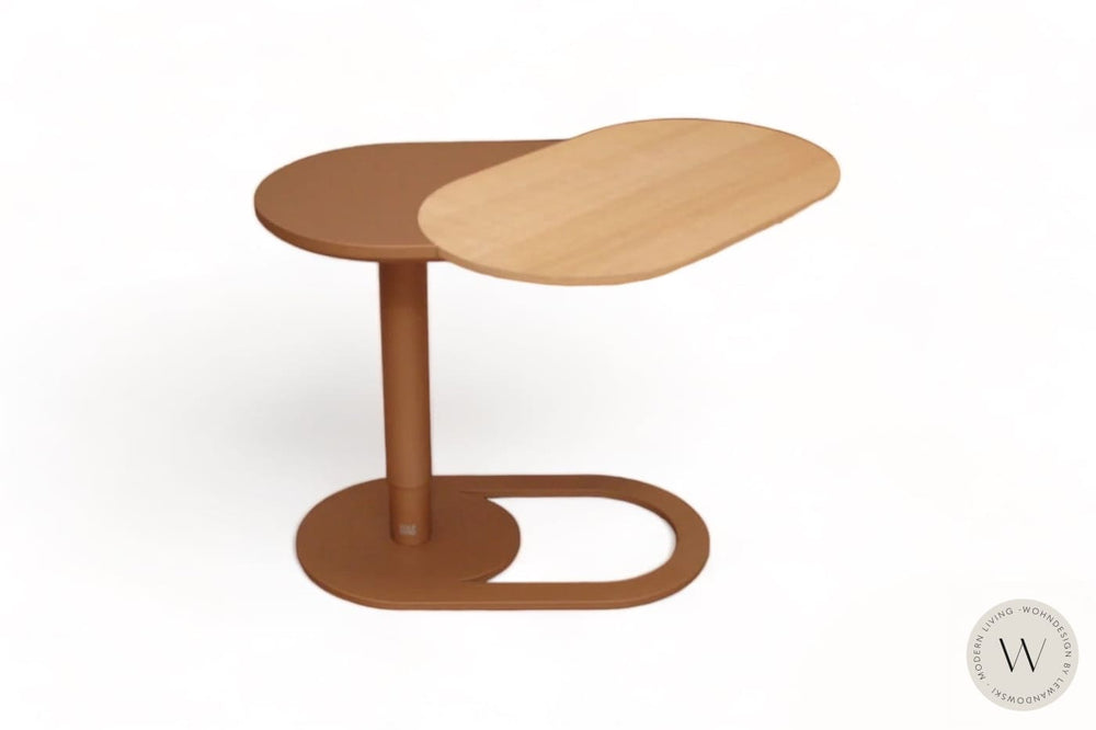 Beistelltisch Rolf Benz Modell 8010 Eich + bronze höhenverstellbar Ronald Schmitt