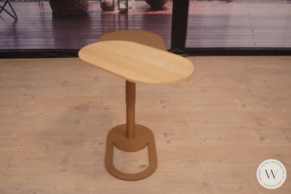 Beistelltisch Rolf Benz Modell 8010 Eich + bronze höhenverstellbar Ronald Schmitt
