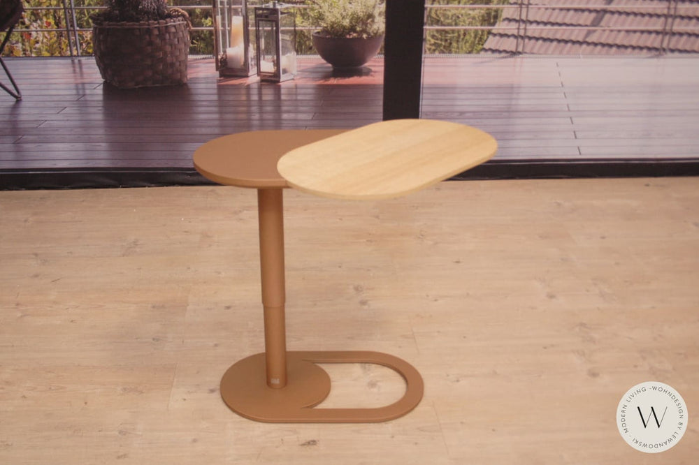 Beistelltisch Rolf Benz Modell 8010 Eich + bronze höhenverstellbar Ronald Schmitt