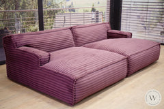 Bigsofa Couch Modell Platani in Stoff Ermine lilac easysofa