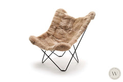 Butterfly Sessel MARIPOSA inkl. Ottomane in feinsten Alpaca WEICH Couture Alpaca