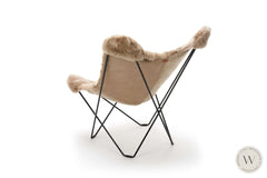 Butterfly Sessel MARIPOSA inkl. Ottomane in feinsten Alpaca WEICH Couture Alpaca