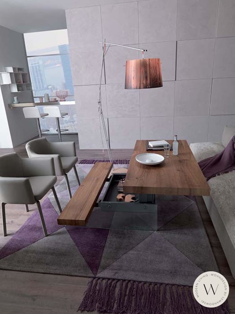 Couchtisch Markus multifunktional inkl. Sitzbank + Staufach Ozzio®Italia