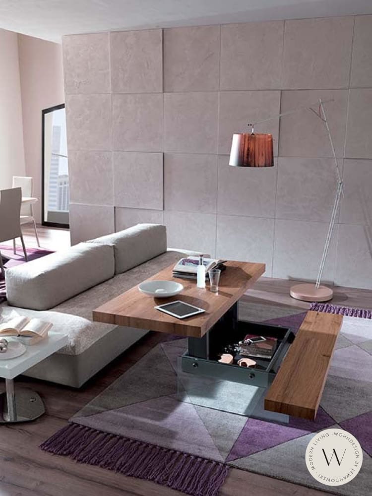 Couchtisch Markus multifunktional inkl. Sitzbank + Staufach Ozzio®Italia