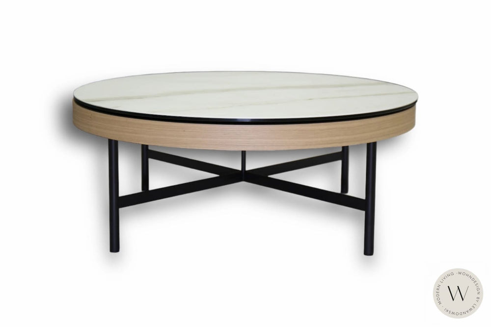 Couchtisch Modell 8290-112 Eiche mit Keramik Calcatta Ronald Schmitt