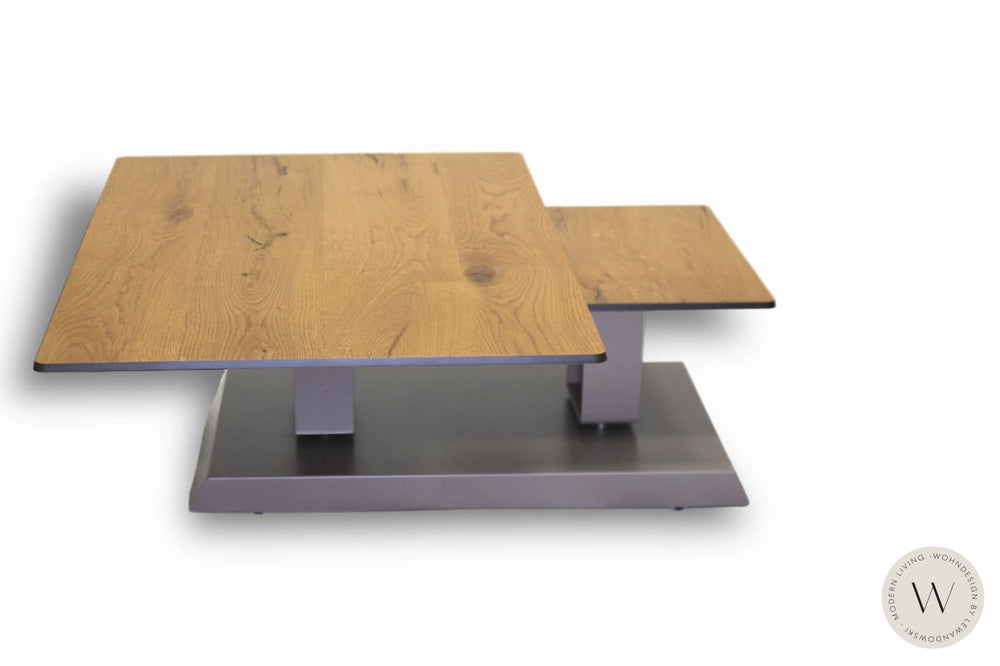 Couchtisch Modell Twist in Alt Eiche (schwenkbar) Ozzio®Italia