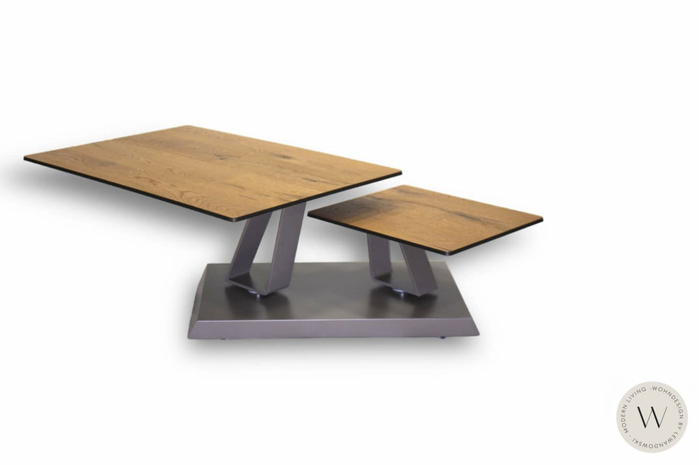Couchtisch Modell Twist in Alt Eiche (schwenkbar) Ozzio®Italia