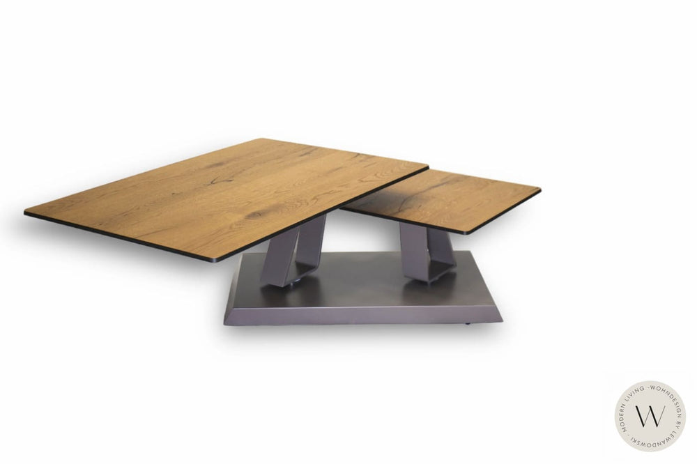 Couchtisch Modell Twist in Alt Eiche (schwenkbar) Ozzio®Italia