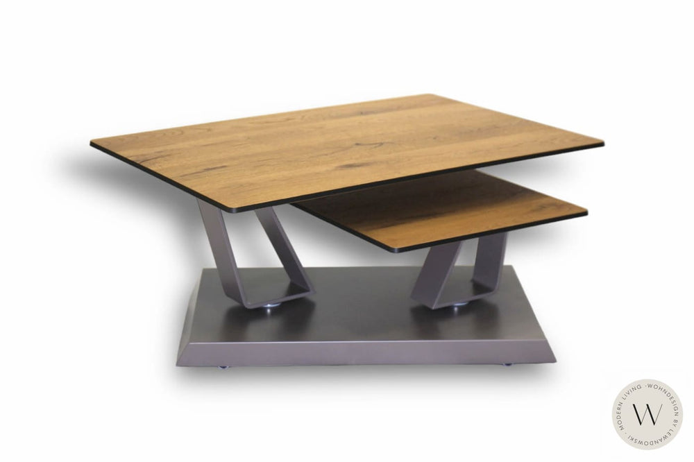 Couchtisch Modell Twist in Alt Eiche (schwenkbar) Ozzio®Italia