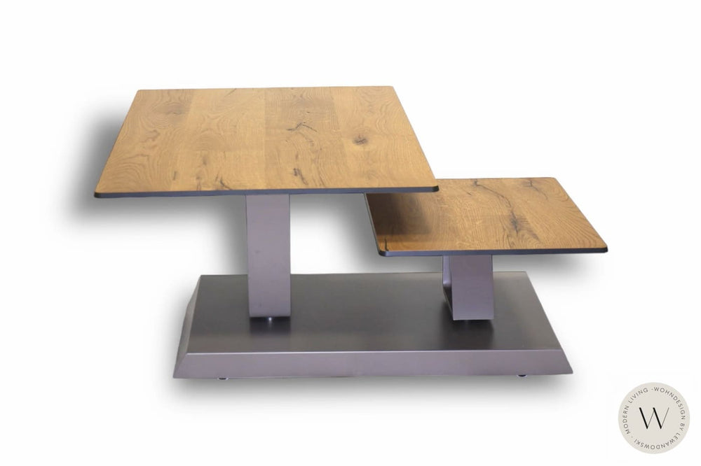 Couchtisch Modell Twist in Alt Eiche (schwenkbar) Ozzio®Italia