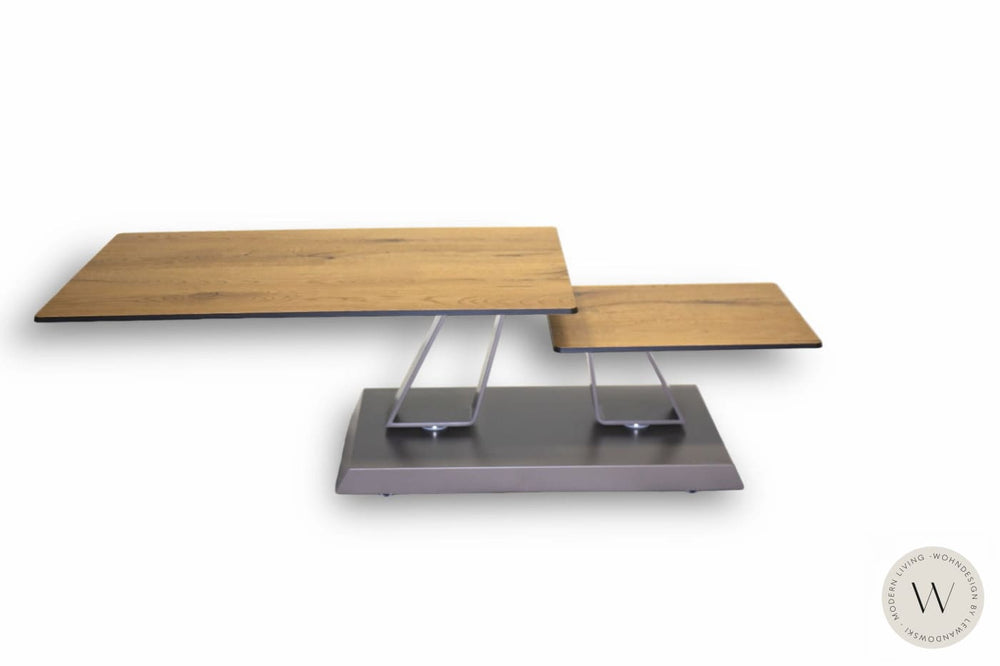 Couchtisch Modell Twist in Alt Eiche (schwenkbar) Ozzio®Italia