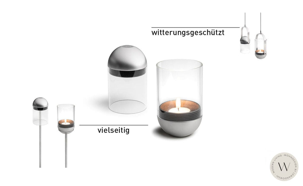 Cravity Candle Windlicht silber WOHNDESIGN by Lewandowski