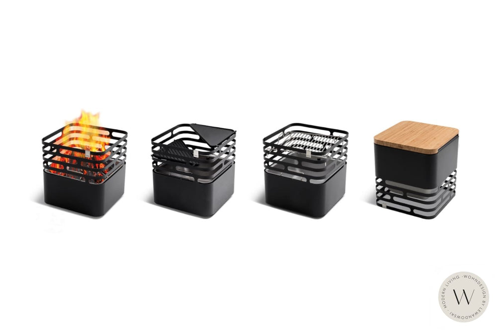 CUBE Feuerkorb schwarz höfats