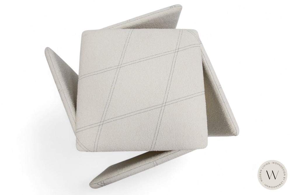 Cubix Pouf / Hocker in Bouclé Butter Ozzio®Italia