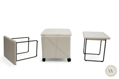 Cubix Pouf / Hocker in Bouclé Butter Ozzio®Italia