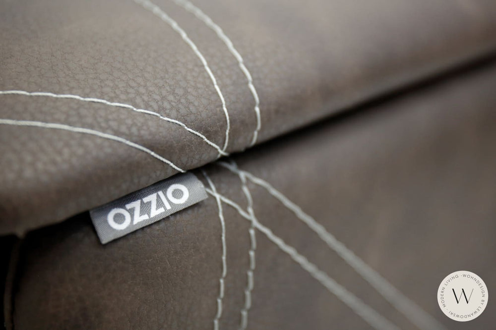 Cubix Pouf / Hocker in Eco Pelle Nabuk Moka Ozzio®Italia