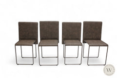 Cubix Pouf / Hocker in Eco Pelle 55 Nabuk Moka Ozzio®Italia