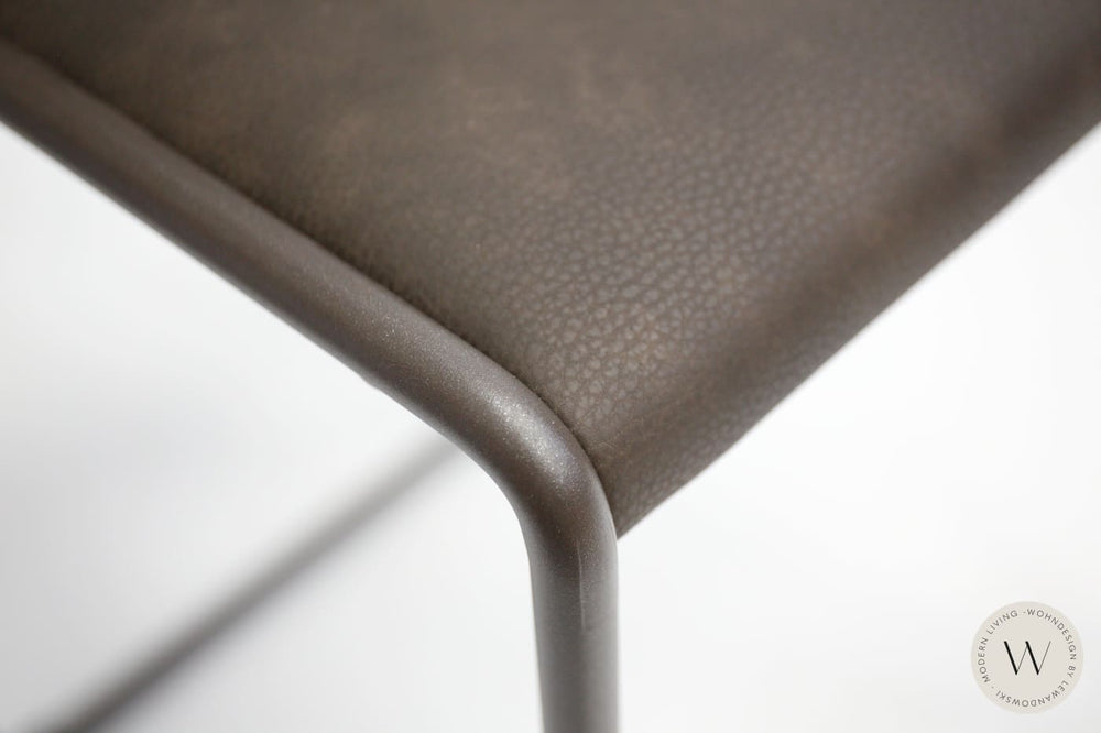 Cubix Pouf / Hocker in Eco Pelle Nabuk Moka Ozzio®Italia