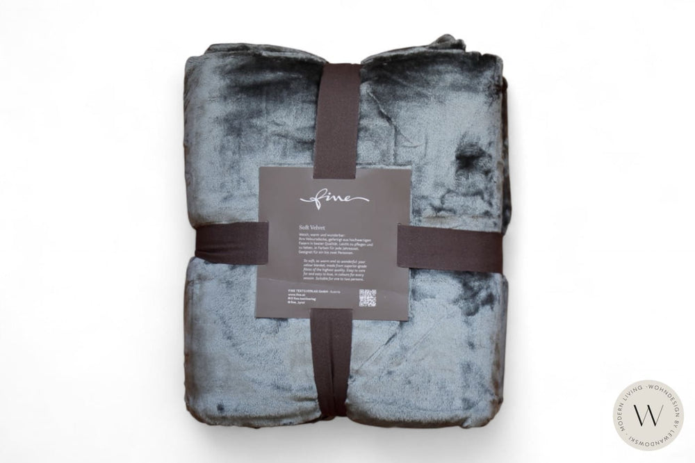 Decke Soft Velvet Farbe 170 grey Fine