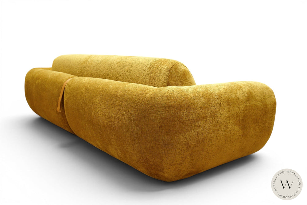 Desgin-Schlafsofa CURVI inkl. 2 Kissen in Stoff Puma Dienne Salotti
