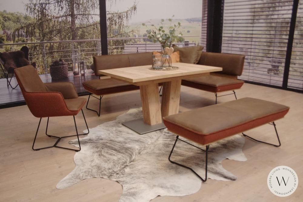 Diningsystem in Leder A India muskat Koinor