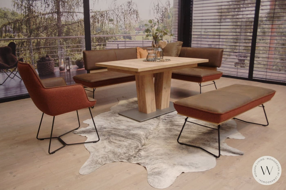 Diningsystem in Leder A India muskat Koinor