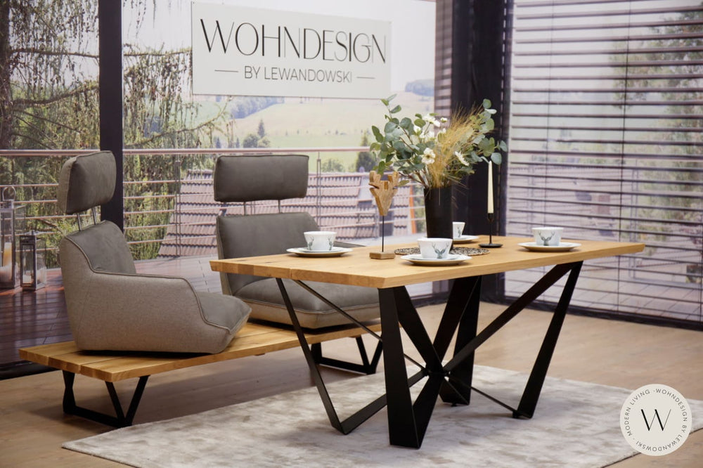 Dinnerbank Modell Merlin in Leder A India spider Koinor