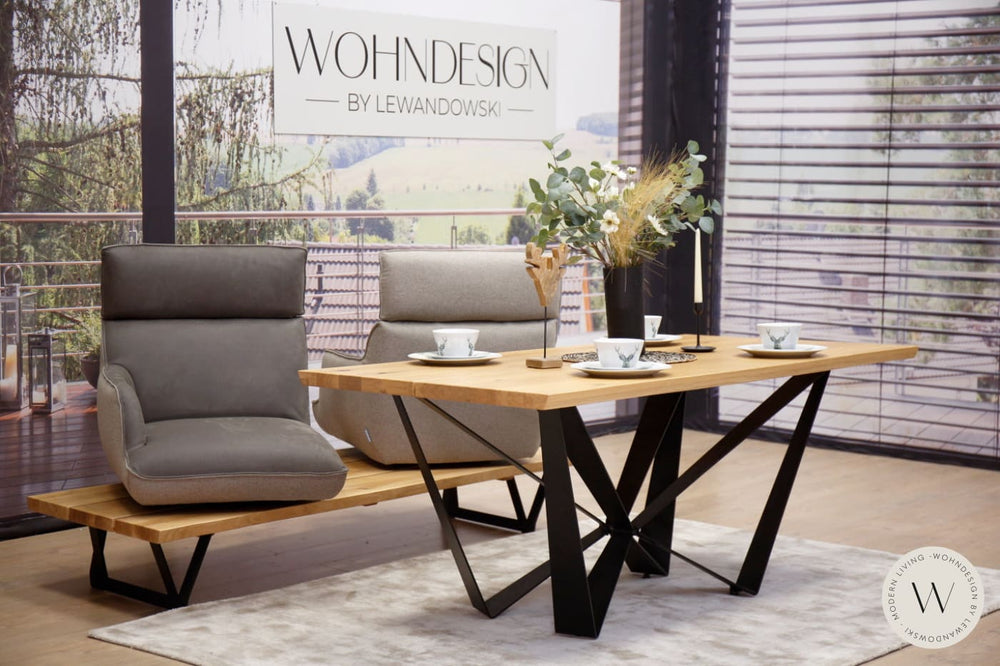 Dinnerbank Modell Merlin in Leder A India spider Koinor