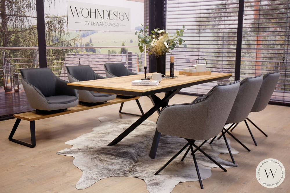 Dinnerbank Modell Movy in Leder B Bull nero Koinor