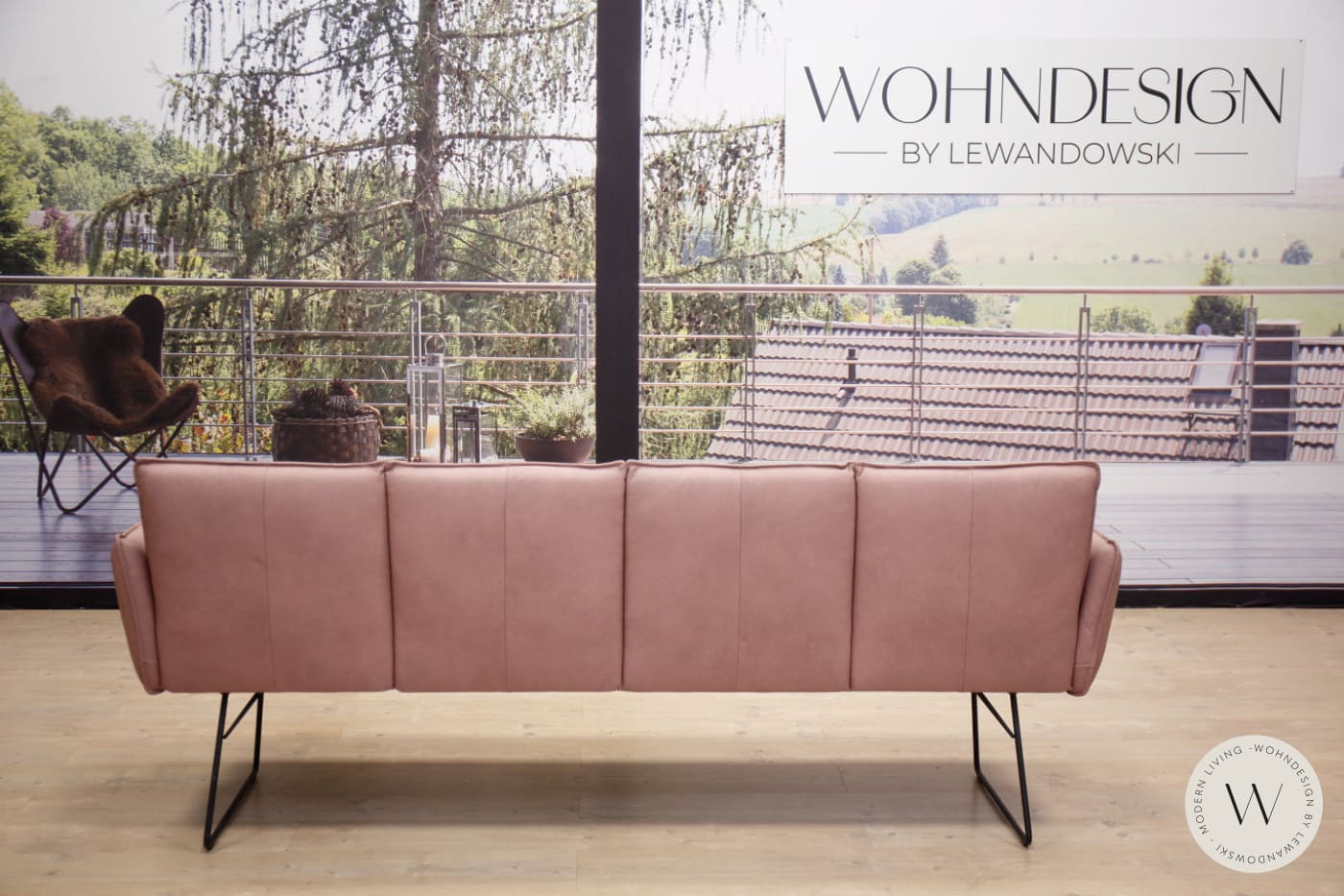 Dinnergruppe Modell 1206 Bank + 4 Stühle K+W Silaxx