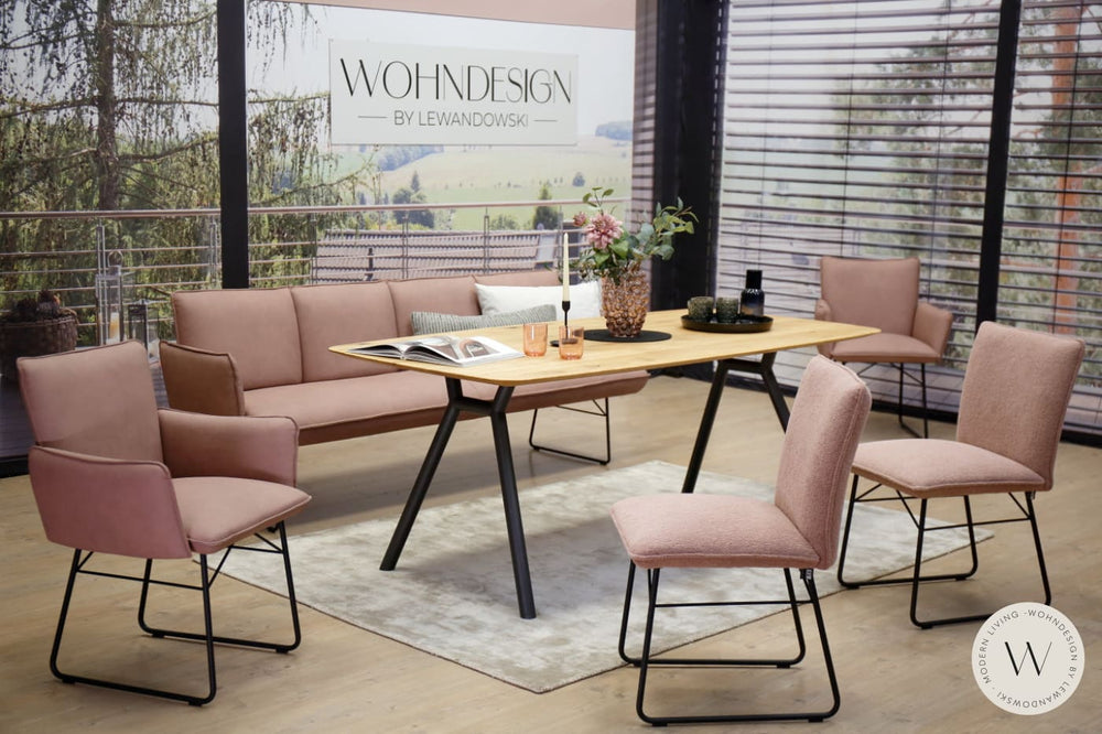 Dinnergruppe Modell 1206 Bank + 4 Stühle K+W Silaxx