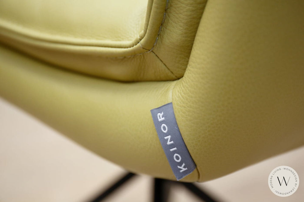 Dinnergruppe Modell Alino inkl. 4 Stühle Leder C Citrus Koinor