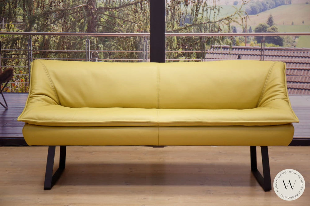 Dinnergruppe Modell Alino inkl. 4 Stühle Leder C Citrus Koinor