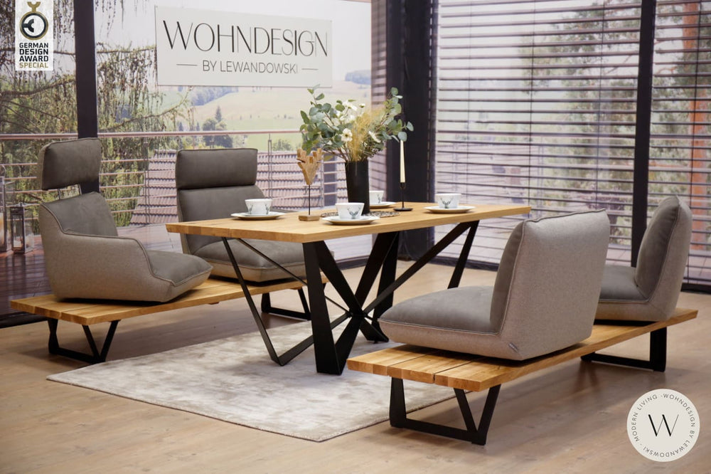 Dinnergruppe Modell Merlin in Leder A India spider Koinor