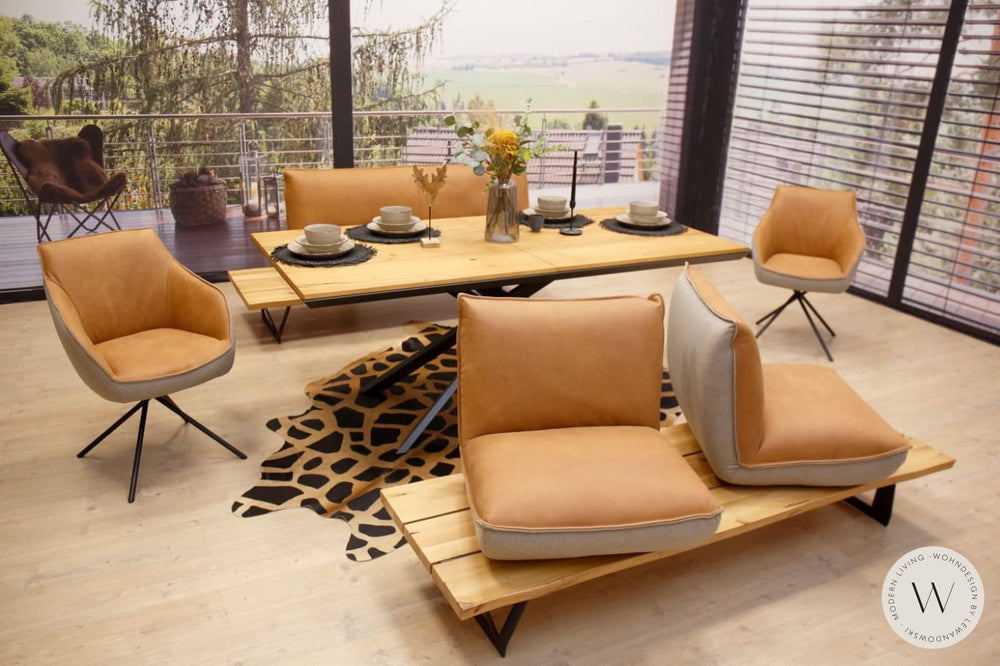 Dinnergruppe Schwof in Leder A India karma Koinor