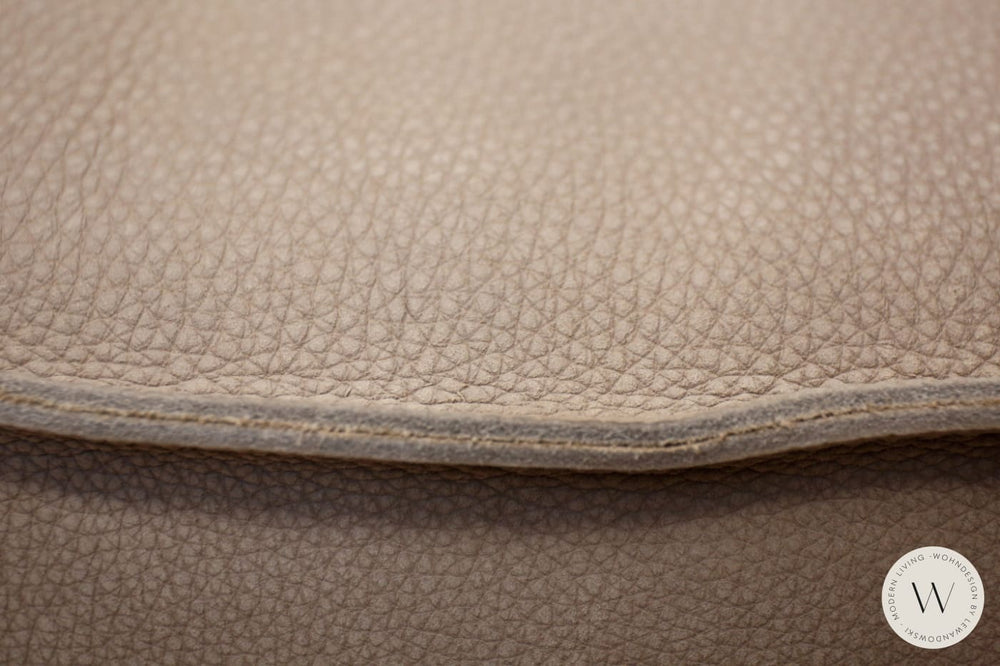 Dreh- & Schaukelsessel Donna mit Hocker in Leder Rhino Bullfrog