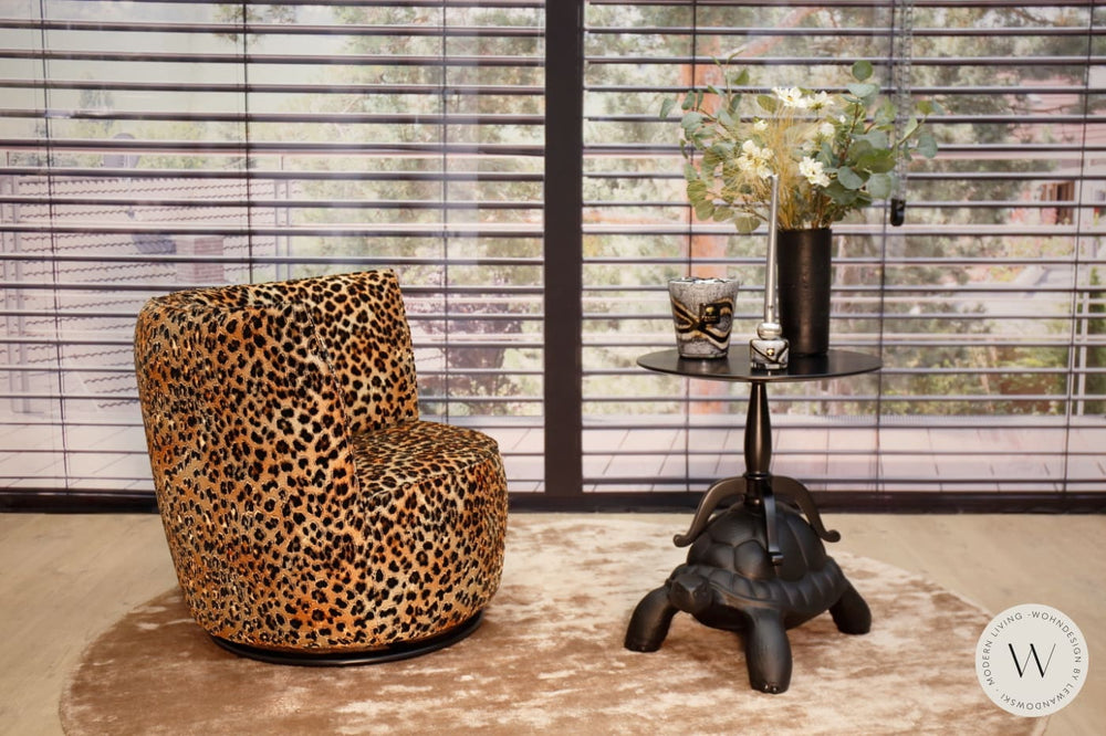 Dreh- & Schaukelsessel Marlene inkl. Hocker Stoff Jaguar Kupfer Bullfrog