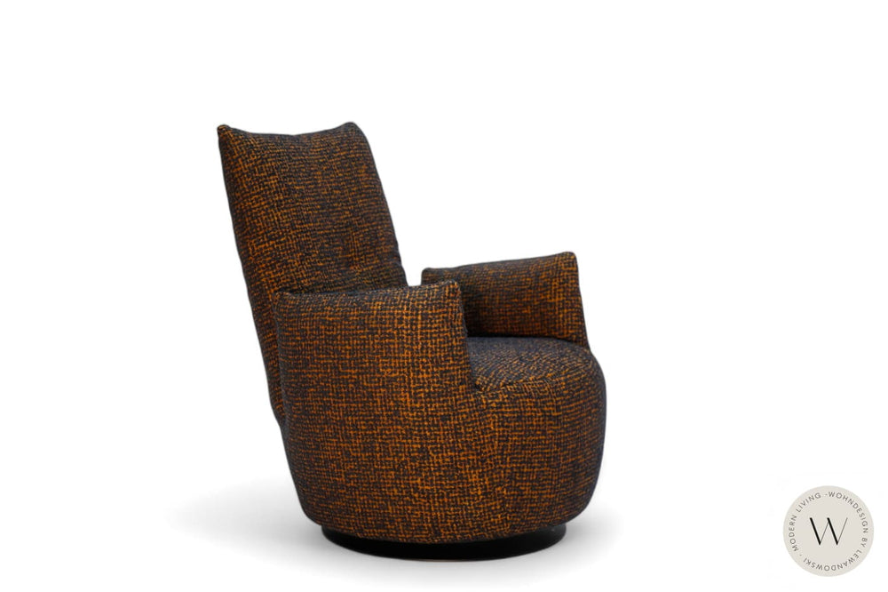 Dreh- & Schaukelsessel Modell Blobb in fine Stoff Feel me Bullfrog